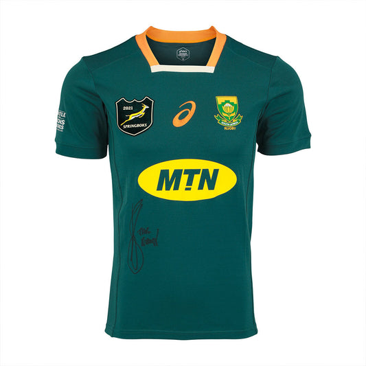 Authentically Signed Tendai "Beast" Mtawarira Springboks Men's 2021 BIL Jersey by Signables