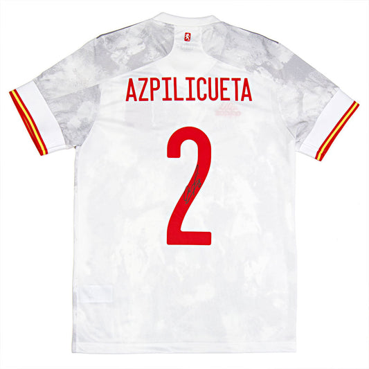 Cesar Azpilicueta Authentically Signed Spain Away Jersey by Signables