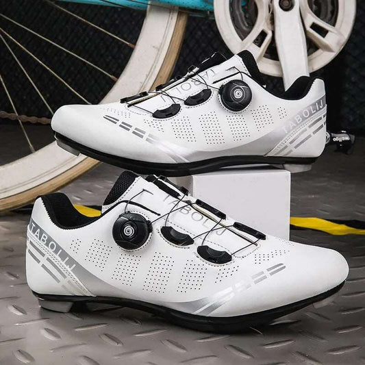 Baasploa Men Cycling Shoes Professional Road SPD Bike Flat Racing Breathable Mountain Biking Footwear Antiskid - MVP Sports Wear & Gear