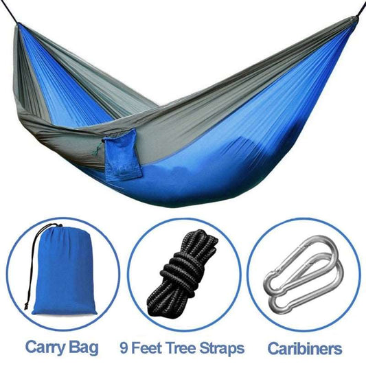 Backpacking Hammock - Portable Nylon Parachute Outdoor Double Hammock - MVP Sports Wear & Gear