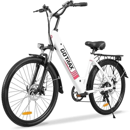 Gotrax Endura 26" Electric Bike with 28 Miles (Pedal-assist1) by 36V Battery, 15.5Mph Power by 250W, 3 Pedal-Assist Levels - MVP Sports Wear & Gear