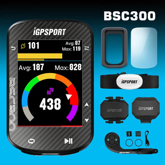 iGPSPORT BSC300 BSC 300 Bike GPS Computer Cycling Wireless Speedmeter Color Screen Map Navigation Offline Map Bicycle Odometer - MVP Sports Wear & Gear