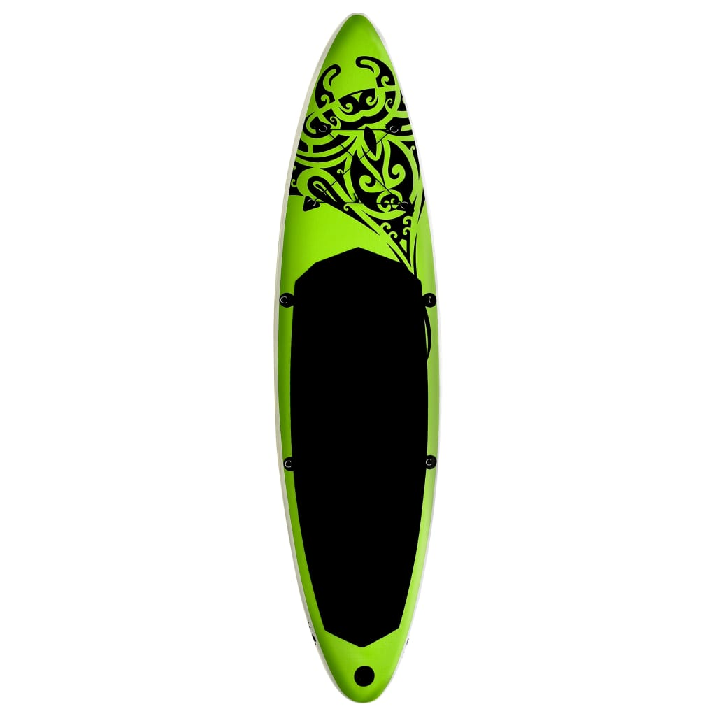 vidaXL Inflatable Stand Up Paddleboard Set 120.1"x29.9"x5.9" Green - MVP Sports Wear & Gear