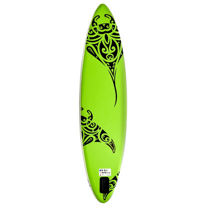 vidaXL Inflatable Stand Up Paddleboard Set 120.1"x29.9"x5.9" Green - MVP Sports Wear & Gear