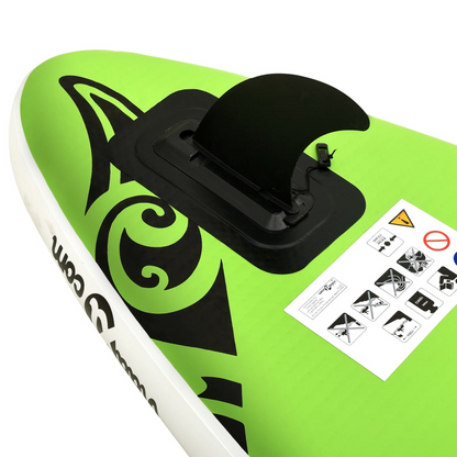 vidaXL Inflatable Stand Up Paddleboard Set 120.1"x29.9"x5.9" Green - MVP Sports Wear & Gear