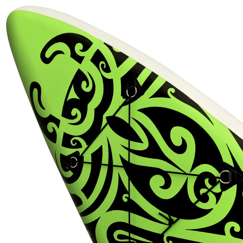 vidaXL Inflatable Stand Up Paddleboard Set 120.1"x29.9"x5.9" Green - MVP Sports Wear & Gear