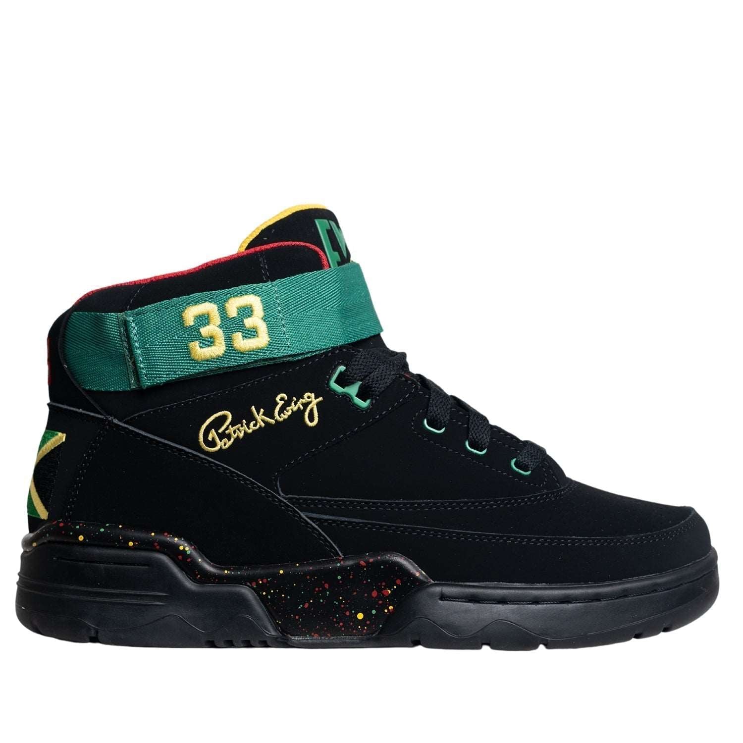 33 MID Black/Green/Red JAMAICA by Ewing Athletics - MVP Sports Wear & Gear