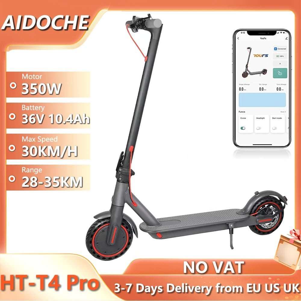 350W Foldable Electric Scooter Up To 25 KM/H 36V 10.4AH 30KM Range Adults Commute - MVP Sports Wear & Gear