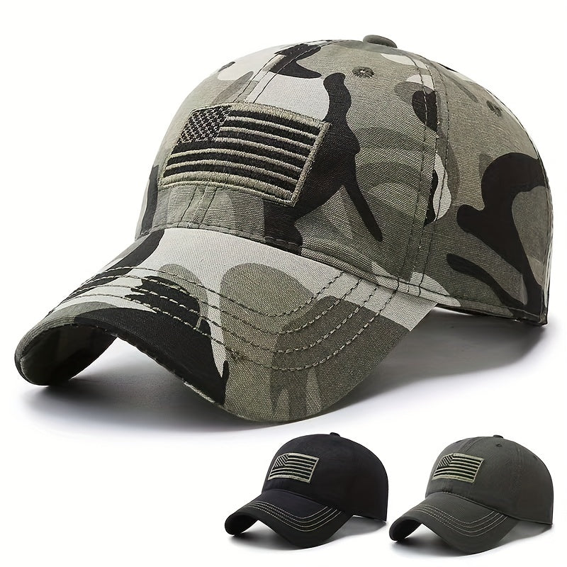 Men's And Women's Casual Camouflage  Baseball Cap With "American Flag" Print - MVP Sports Wear & Gear