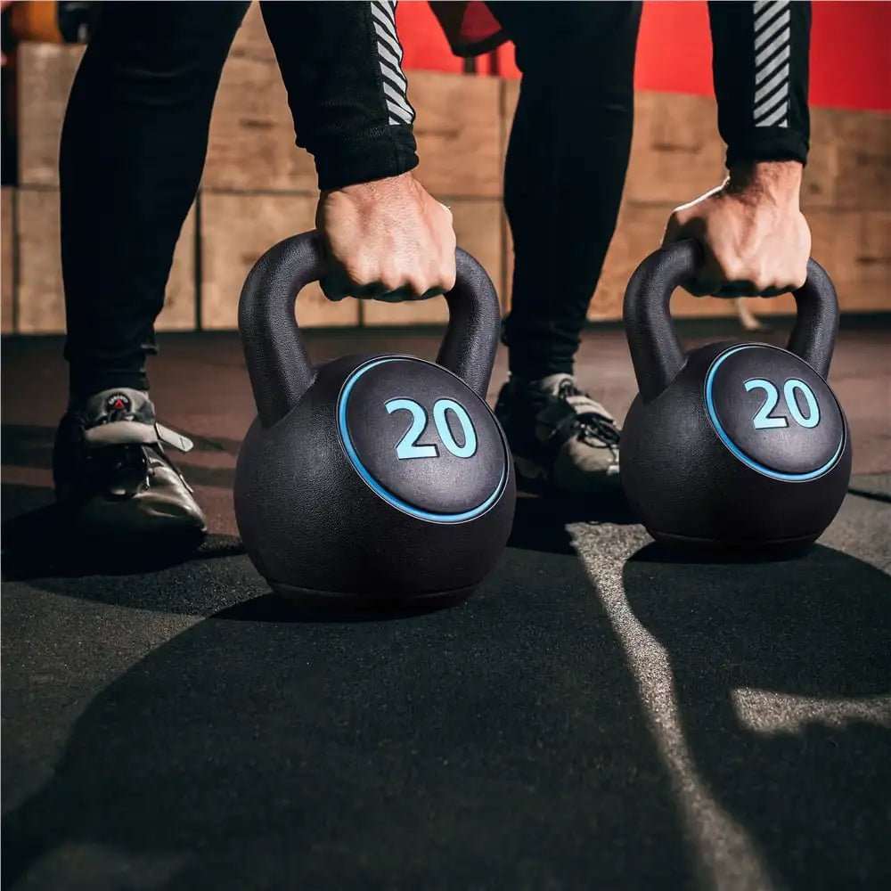 50 Lbs Coated Kettlebell Set for Home Gym Fitness - MVP Sports Wear & Gear