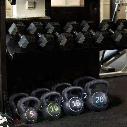 50 Lbs Coated Kettlebell Set for Home Gym Fitness - MVP Sports Wear & Gear