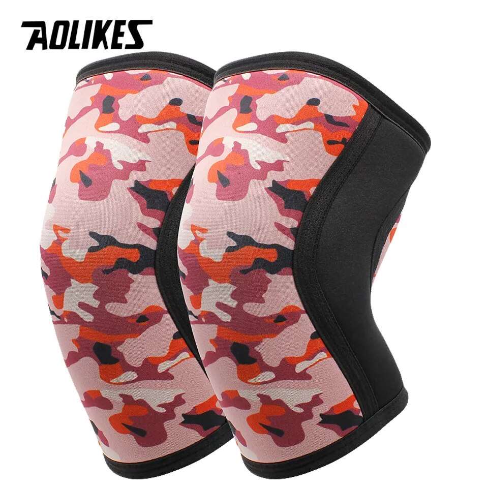 AOLIKES 1 Pair 7mm Neoprene Sports Kneepads Compression Weightlifting Pressured Crossfit Support Men and Women MVP Sports Wear & Gear