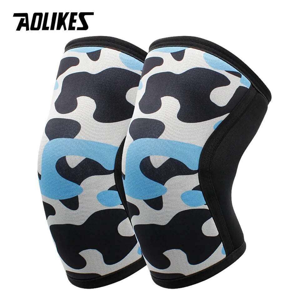 AOLIKES 1 Pair 7mm Neoprene Sports Kneepads Compression Weightlifting Pressured Crossfit Support Men and Women - MVP Sports Wear & Gear