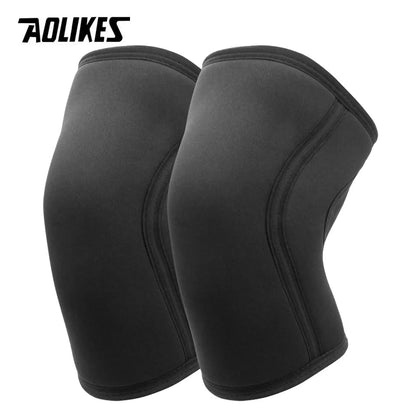 AOLIKES 1 Pair 7mm Neoprene Sports Kneepads Compression Weightlifting Pressured Crossfit Support Men and Women MVP Sports Wear & Gear