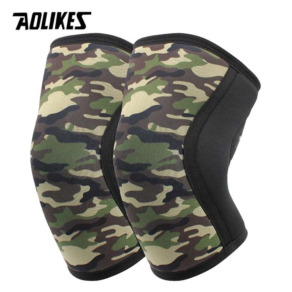 AOLIKES 1 Pair 7mm Neoprene Sports Kneepads Compression Weightlifting Pressured Crossfit Support Men and Women - MVP Sports Wear & Gear