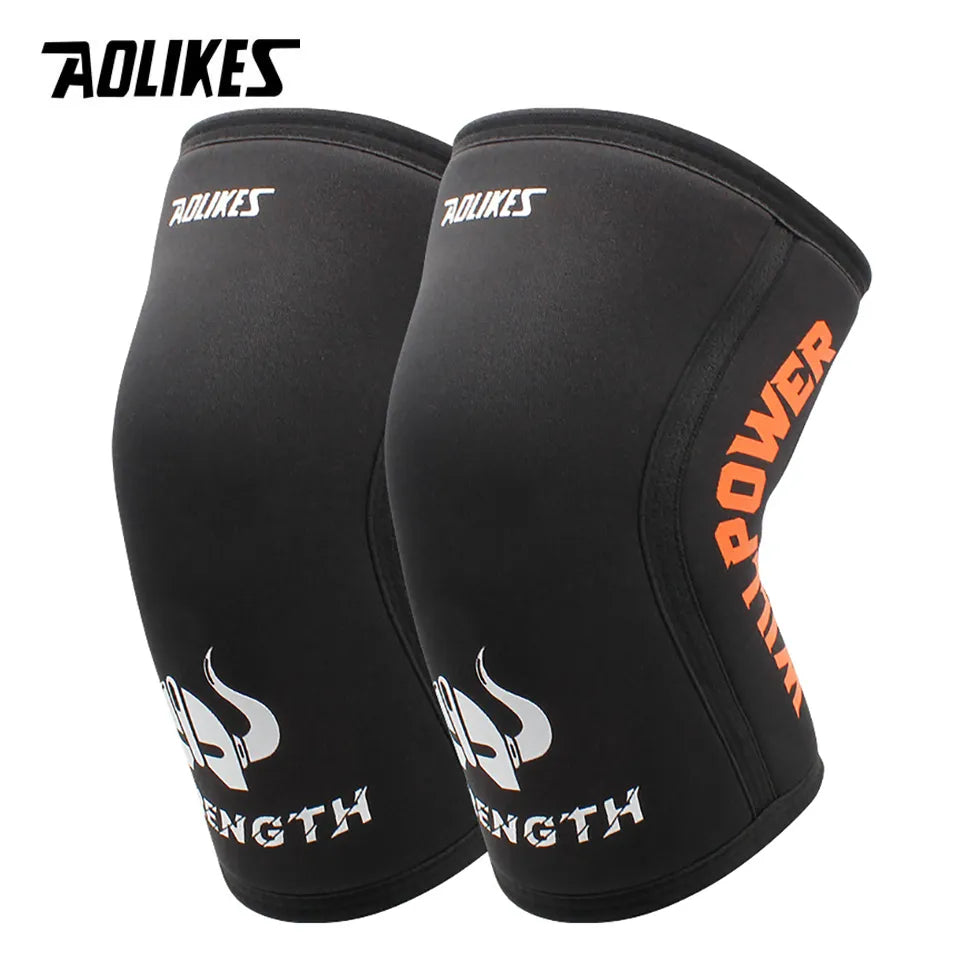 AOLIKES 1 Pair 7mm Neoprene Sports Kneepads Compression Weightlifting Pressured Crossfit Support Men and Women - MVP Sports Wear & Gear