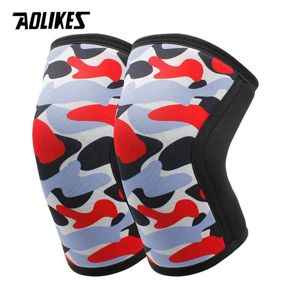 AOLIKES 1 Pair 7mm Neoprene Sports Kneepads Compression Weightlifting Pressured Crossfit Support Men and Women - MVP Sports Wear & Gear