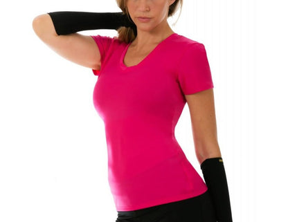 InstantFigure Activewear Compression Short Sleeve V-Neck Top - AWT023 by InstantFigure - InstaSlim - InstantRecoveryMD