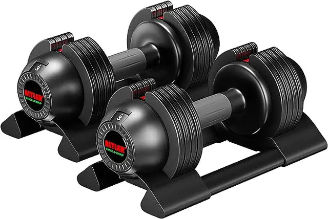 Adjustable Dumbbell, Single Dumbbell Set with Tray for Workout Strength Training Fitness, Adjustable Weight Dial Dumbbell - MVP Sports Wear & Gear