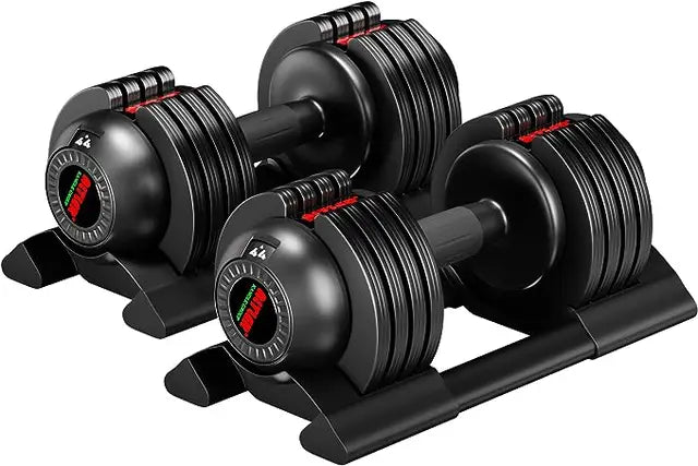 Adjustable Dumbbell, Single Dumbbell Set with Tray for Workout Strength Training Fitness, Adjustable Weight Dial Dumbbell MVP Sports Wear & Gear