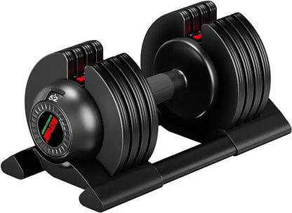 Adjustable Dumbbell, Single Dumbbell Set with Tray for Workout Strength Training Fitness, Adjustable Weight Dial Dumbbell MVP Sports Wear & Gear