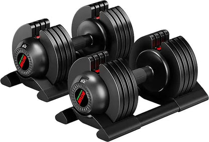 Adjustable Dumbbell, Single Dumbbell Set with Tray for Workout Strength Training Fitness, Adjustable Weight Dial Dumbbell - MVP Sports Wear & Gear