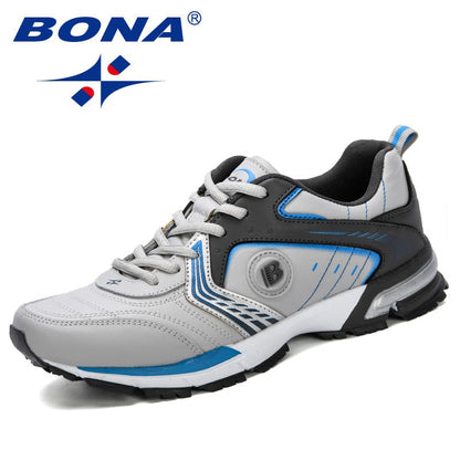 BONA Running Shoes Men's Fashion Outdoor Light Breathable Lace-Up Sports Walking Jogging Comfortable - MVP Sports Wear & Gear