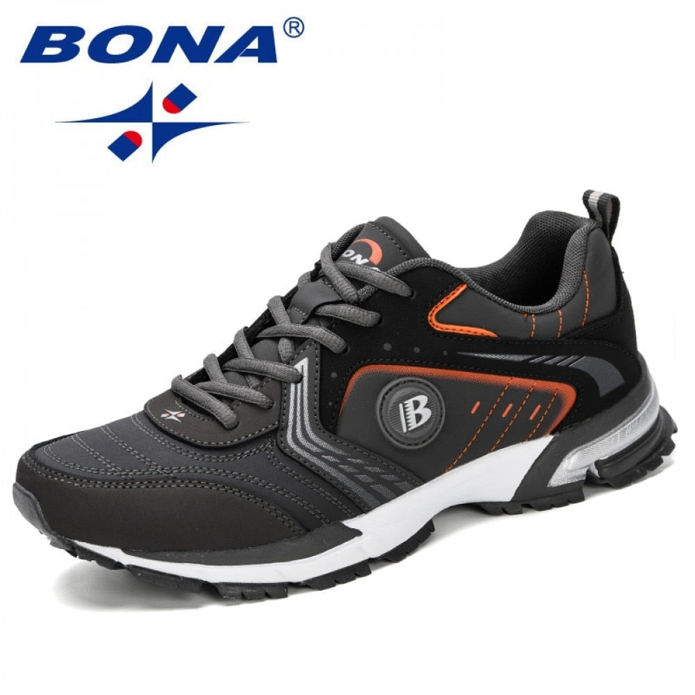 BONA Running Shoes Men's Fashion Outdoor Light Breathable Lace-Up Sports Walking Jogging Comfortable - MVP Sports Wear & Gear