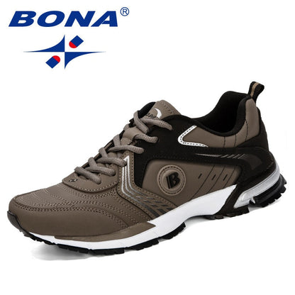 BONA Running Shoes Men's Fashion Outdoor Light Breathable Lace-Up Sports Walking Jogging Comfortable - MVP Sports Wear & Gear