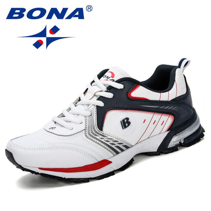 BONA Running Shoes Men's Fashion Outdoor Light Breathable Lace-Up Sports Walking Jogging Comfortable - MVP Sports Wear & Gear