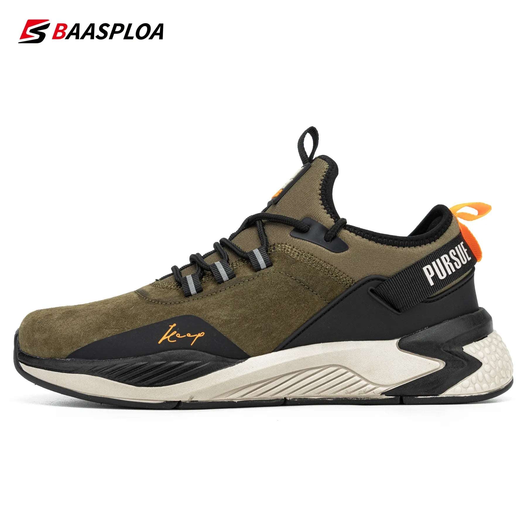 Baasploa 2023 Men's Running Shoes Non-slip Shock Absorption Lightweight Waterproof Breathable MVP Sports Wear & Gear