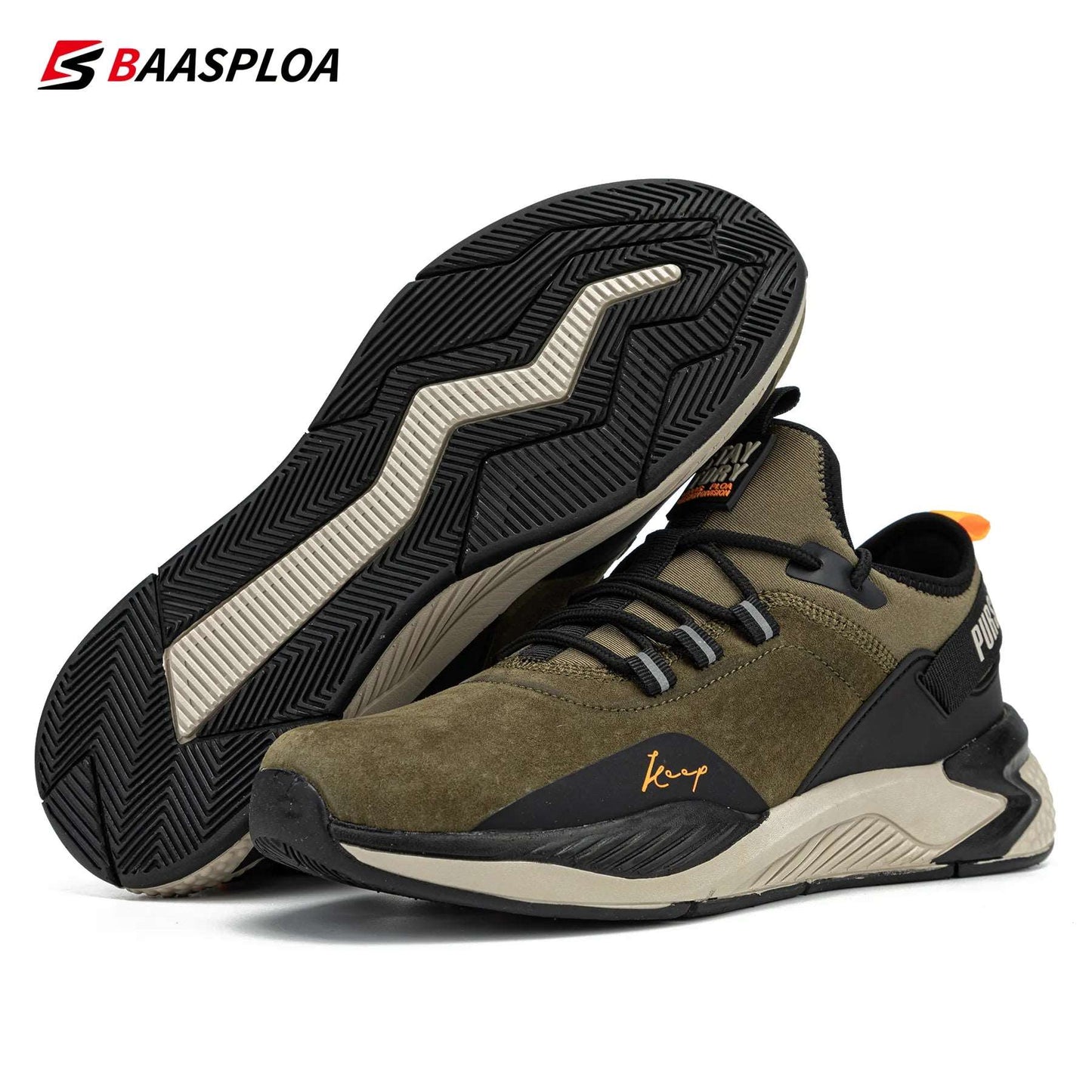 Baasploa 2023 Men's Running Shoes Non-slip Shock Absorption Lightweight Waterproof Breathable - MVP Sports Wear & Gear