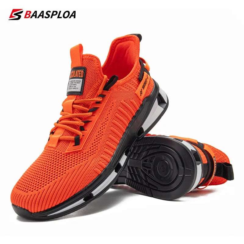 Baasploa 2023 New Men's Sneaker Comfortable Knit Breathable Anti-Slip Shock-Absorbing - MVP Sports Wear & Gear