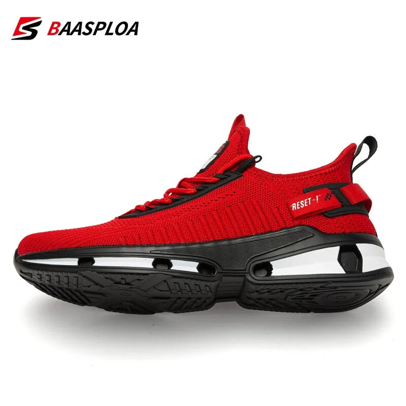 Baasploa 2023 New Men's Sneaker Comfortable Knit Breathable Anti-Slip Shock-Absorbing - MVP Sports Wear & Gear