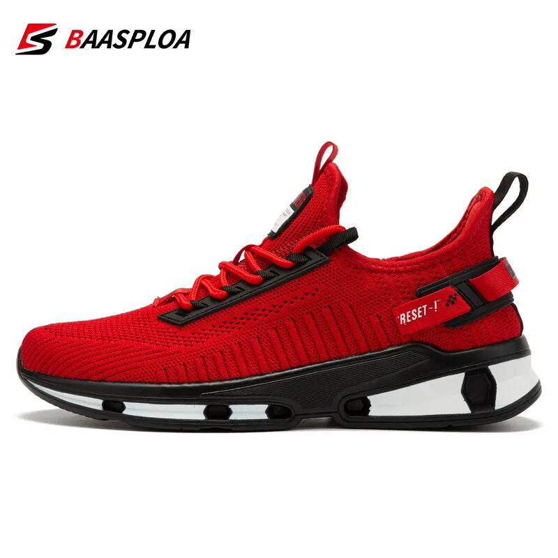 Baasploa 2023 New Men's Sneaker Comfortable Knit Breathable Anti-Slip Shock-Absorbing - MVP Sports Wear & Gear