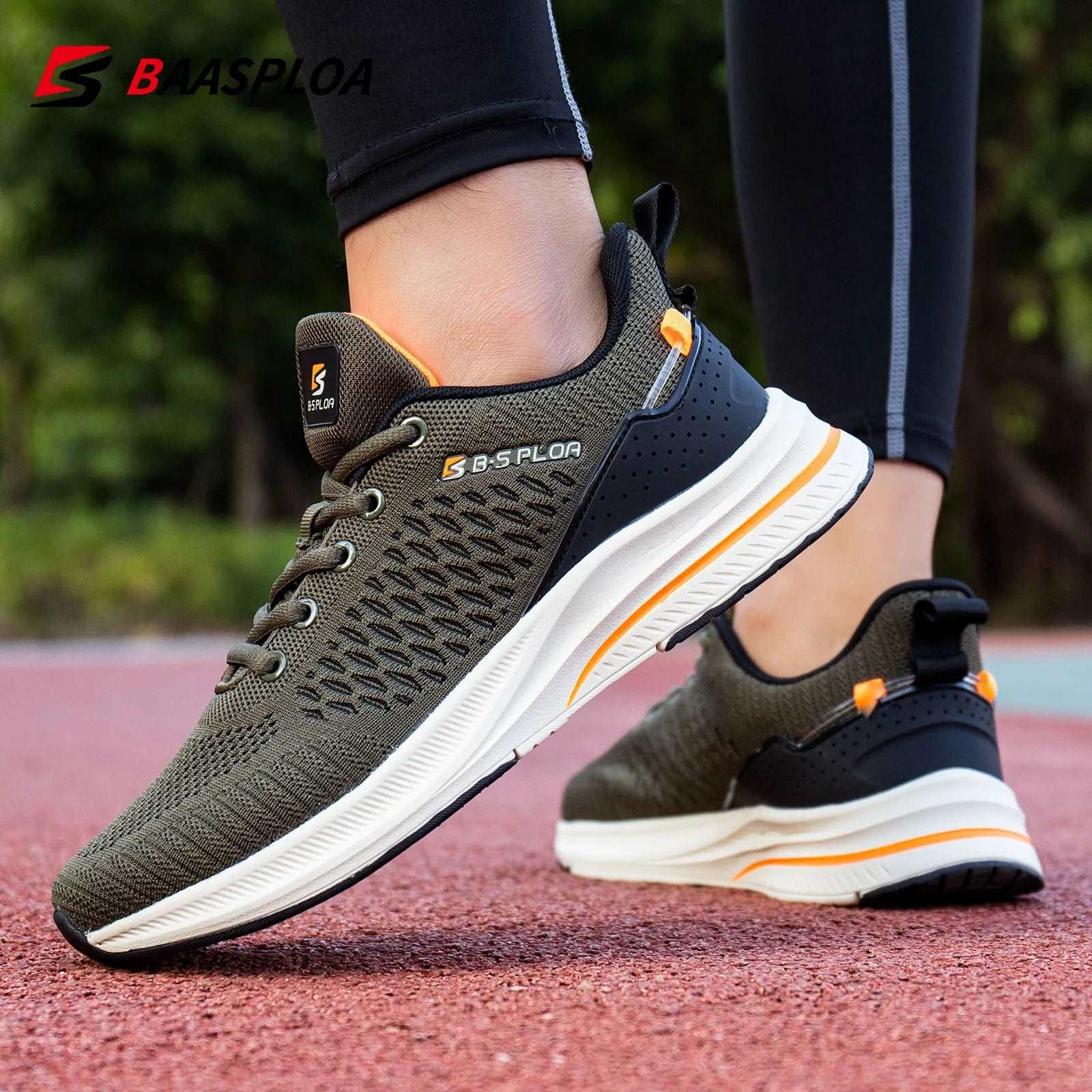 Baasploa Men Knit Casual Breathable Trendy Sneakers Original Light Shock Absorption - MVP Sports Wear & Gear