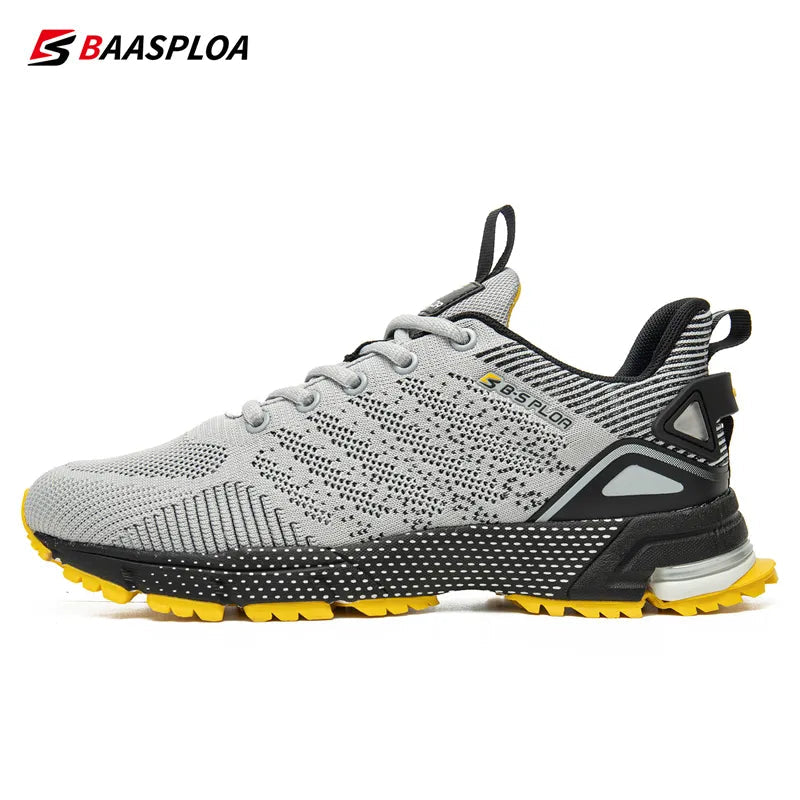 Baasploa Men Professional Running Shoes Breathable Training Shoes Lightweight Sneakers Non-Slip Track Tennis Walking Sport Shoe - MVP Sports Wear & Gear