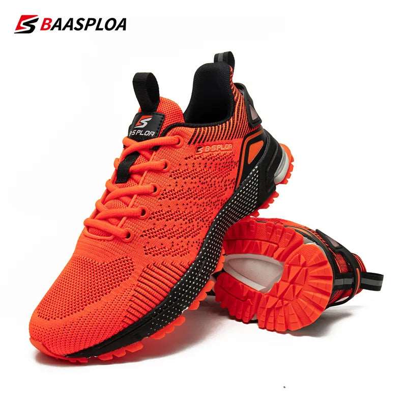 Baasploa Men Professional Running Shoes Breathable Training Shoes Lightweight Sneakers Non-Slip Track Tennis Walking Sport Shoe - MVP Sports Wear & Gear