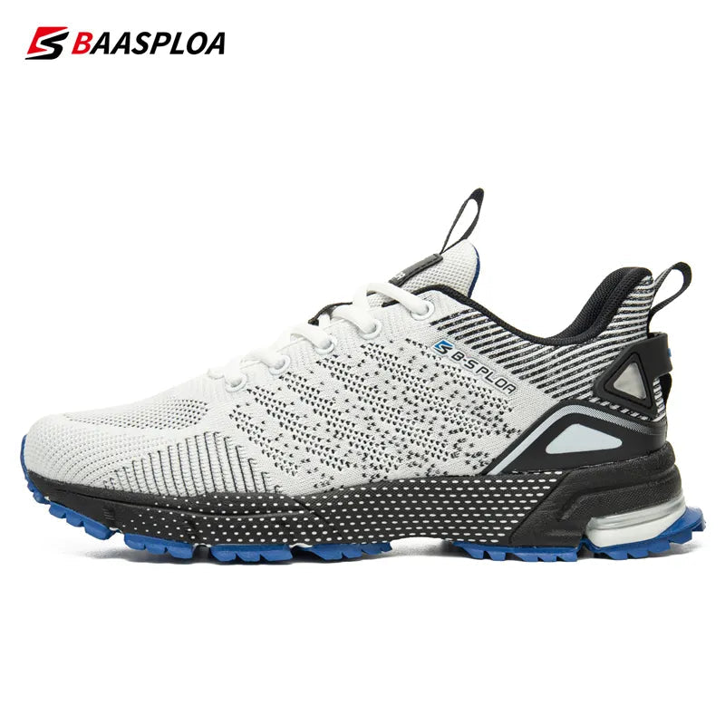 Baasploa Men Professional Running Shoes Breathable Training Shoes Lightweight Sneakers Non-Slip Track Tennis Walking Sport Shoe - MVP Sports Wear & Gear