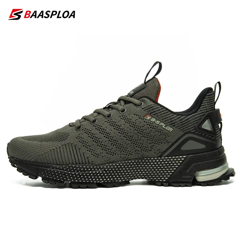 Baasploa Men Professional Running Shoes Breathable Training Shoes Lightweight Sneakers Non-Slip Track Tennis Walking Sport Shoe - MVP Sports Wear & Gear