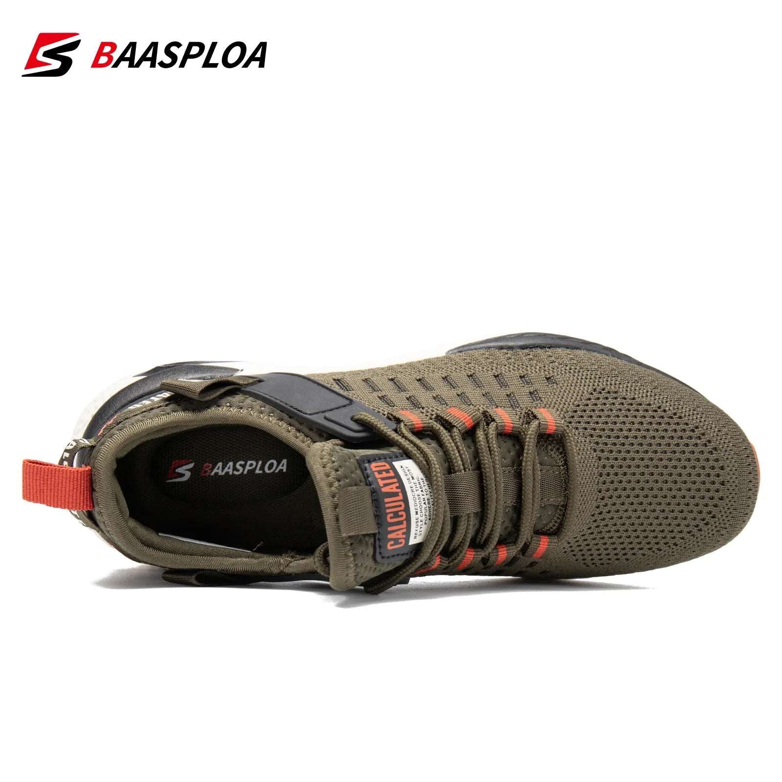 Baasploa Men's Running Shoes Lightweight Breathable Mesh Wear-resistant Casual Non-slip - MVP Sports Wear & Gear