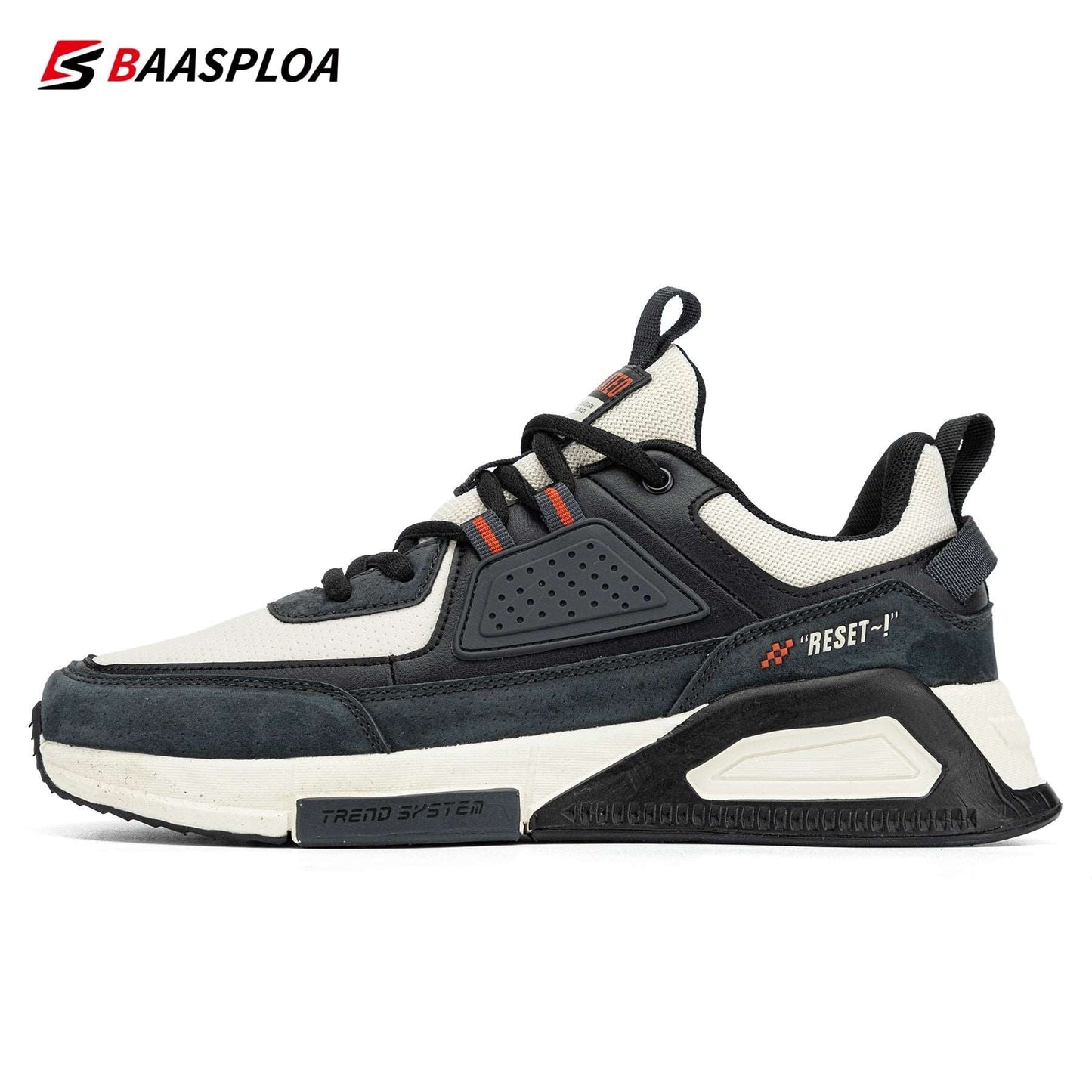 Baasploa New Men’s Leather Fashion Casual Sneaker Waterproof Walking Shoes Non-Slip Wear-Resistant Sport  Shoes - MVP Sports Wear & Gear