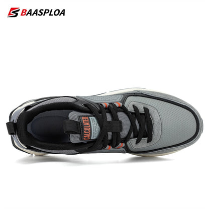 Baasploa New Men’s Leather Fashion Casual Sneaker Waterproof Walking Shoes Non-Slip Wear-Resistant Sport  Shoes - MVP Sports Wear & Gear