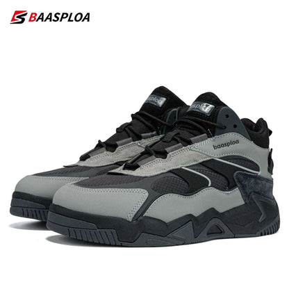 Baasploa Winter Men's Leather Sneakers Waterproof Plush Warm - MVP Sports Wear & Gear