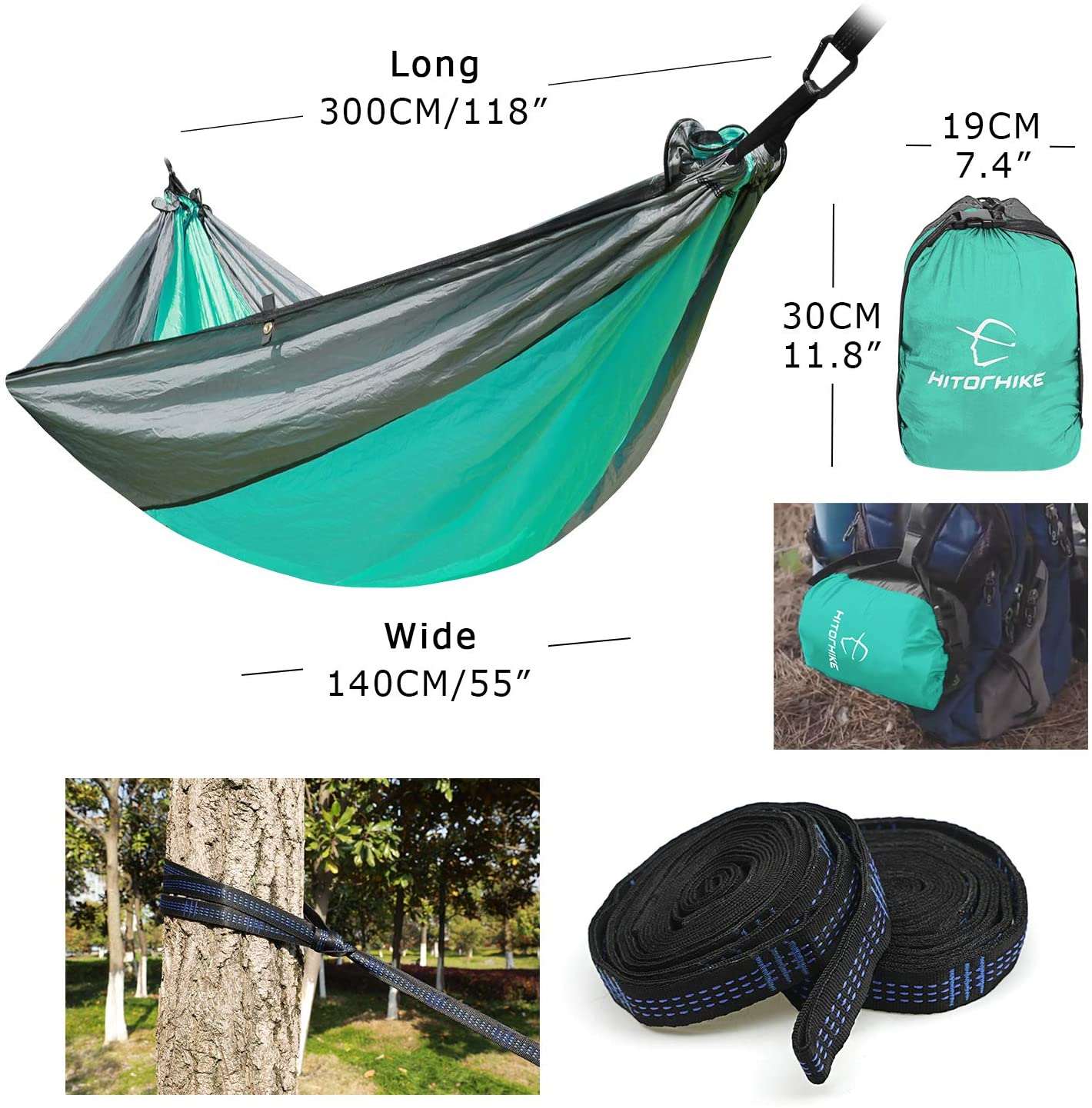 Backpacking Hammock - Portable Nylon Parachute Outdoor Double Hammock - MVP Sports Wear & Gear