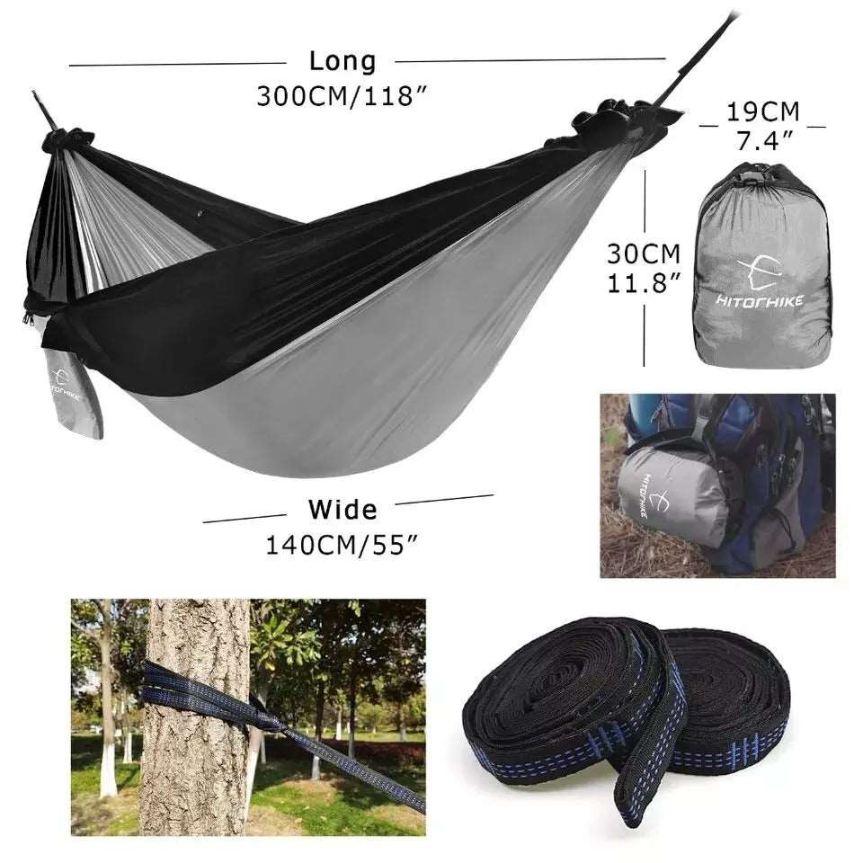 Backpacking Hammock - Portable Nylon Parachute Outdoor Double Hammock - MVP Sports Wear & Gear