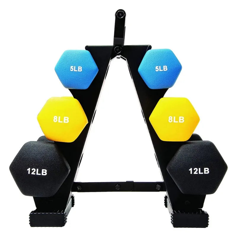 BalanceFrom Dumbbell Set with Stand (5lbs, 8lbs, 12lbs set) - MVP Sports Wear & Gear