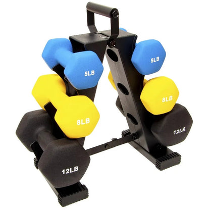 BalanceFrom Dumbbell Set with Stand (5lbs, 8lbs, 12lbs set) - MVP Sports Wear & Gear