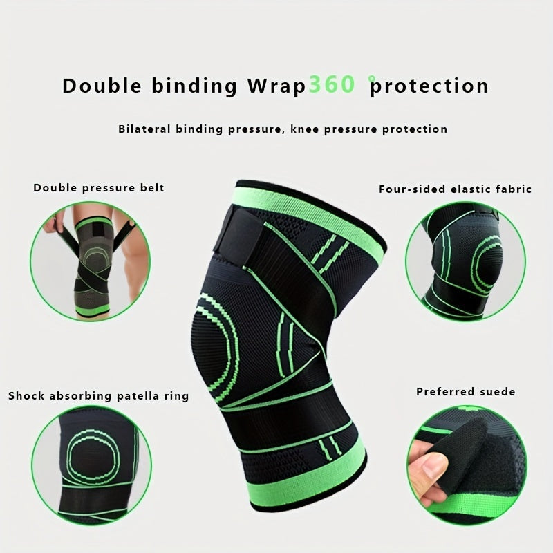 Breathable Compression Knee Brace For Sports, Gym, Hiking, And Joint Support - High Elastic Knee Pad Protector For Fitness, Weightlifting, And Mountaineering MVP Sports Wear & Gear