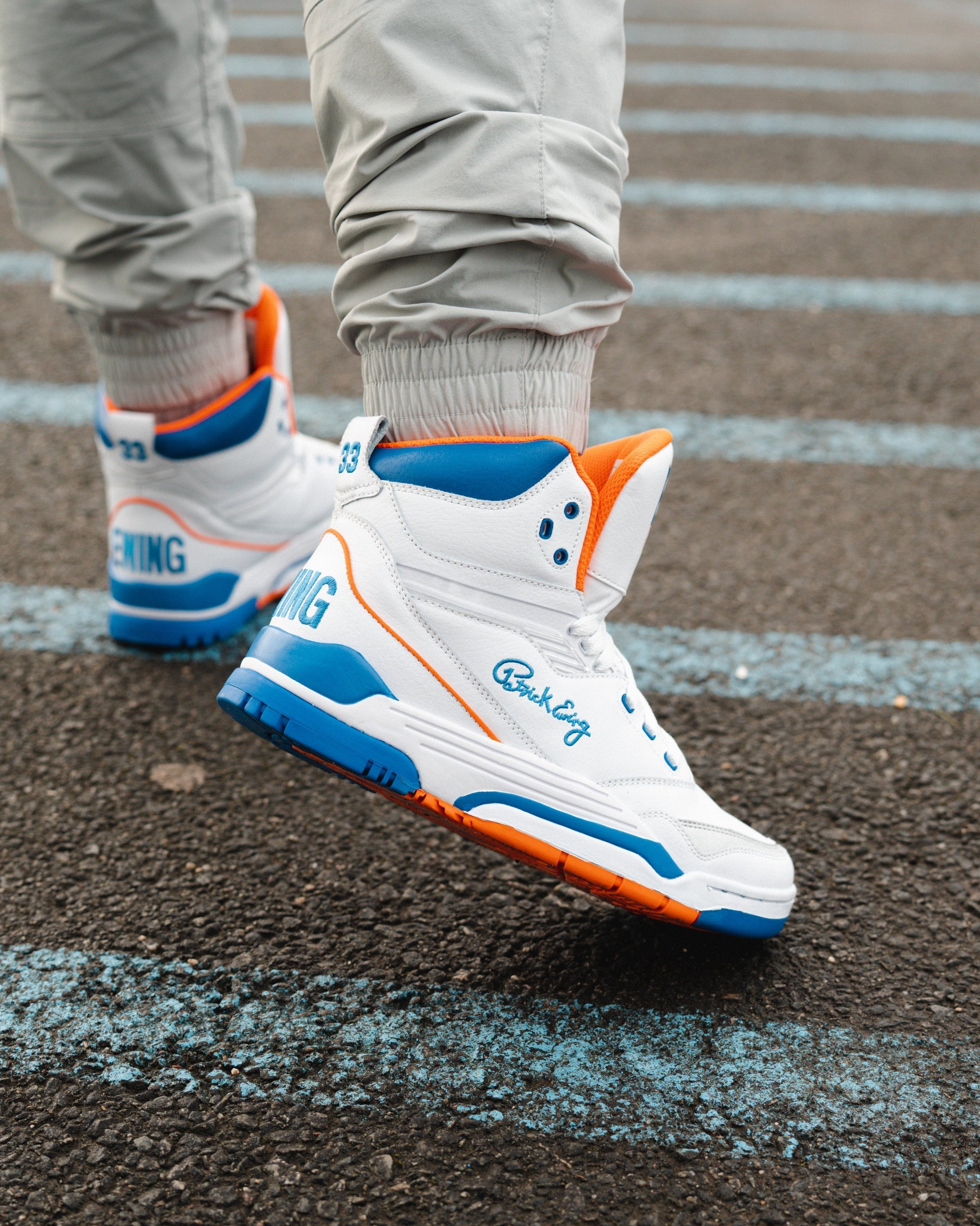 CENTER OG White/Royal/Orange PE by Ewing Athletics - MVP Sports Wear & Gear